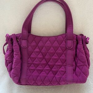 Vera Bradley Magenta Quilted Satchel